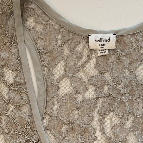 Aritizia Wilfred - Lace Textured, Sage/Grey, Racerback, Sleeveleess Tank, Size S - Picture 4 of 7